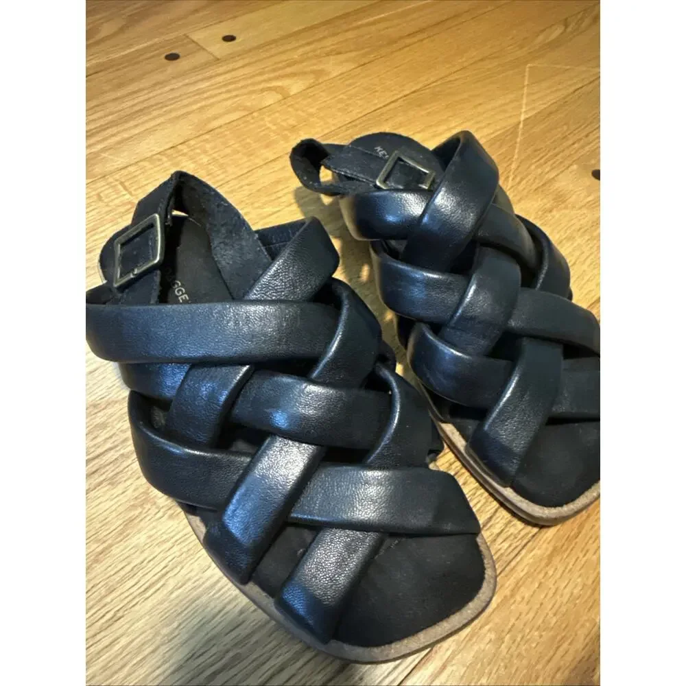 Kelsi Dagger Brooklyn Turnstyle Woven Slingback Sandal In Black Size 8